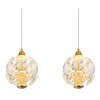 Globo Virina Hanglamp LED Goud, 4-lichts
