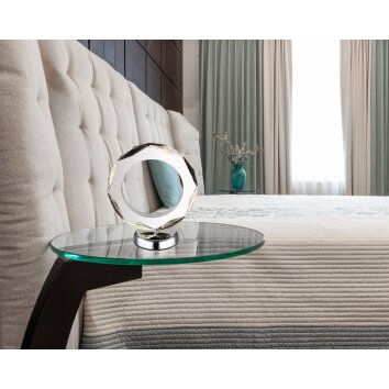 Globo Karilion Tafellamp LED Chroom, 1-licht