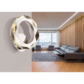 Globo Karilion Wandlamp LED Chroom, 1-licht