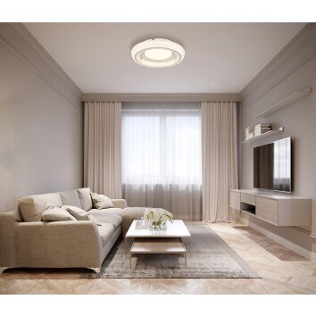 Globo Sharper Plafondlamp LED Wit, 1-licht