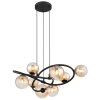 Globo Tuberius Hanglamp LED Zwart, 8-lichts