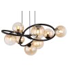 Globo Tuberius Hanglamp LED Zwart, 8-lichts