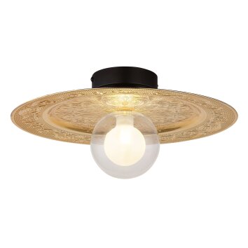 Globo Riga Plafondlamp Zwart, 1-licht