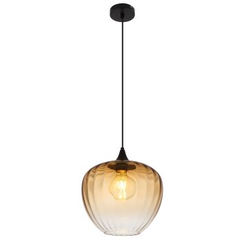 Globo Sander Hanglamp Zwart, 1-licht