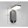 Reality LAGOAS Wandlamp LED Zwart, 1-licht, Bewegingsmelder