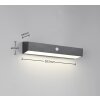 Reality SILVES Wandlamp LED Zwart, 1-licht, Bewegingsmelder