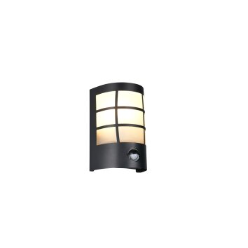Reality SINTRA Wandlamp Zwart, 1-licht, Bewegingsmelder