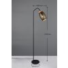 Reality Bidar Staande lamp Zwart-Goud, 1-licht