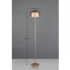 Reality Jeff Staande lamp LED Bruin, 1-licht