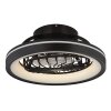 Globo Deanne Plafondventilator met verlichting LED Zwart, 1-licht, Afstandsbediening, Kleurwisselaar