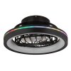 Globo Deanne Plafondventilator met verlichting LED Zwart, 1-licht, Afstandsbediening, Kleurwisselaar