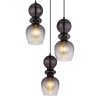 Globo Clarity Hanglamp Zwart, 3-lichts