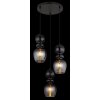 Globo Clarity Hanglamp Zwart, 3-lichts