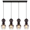 Globo Clarity Hanglamp Zwart, 4-lichts
