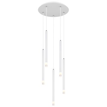 Globo Ryan Hanglamp Wit, 5-lichts
