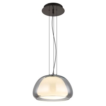Globo Avila Hanglamp LED Chroom, Zwart, 1-licht, Afstandsbediening