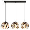 Globo Mika Hanglamp Zwart, 3-lichts