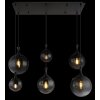 Globo Dalton Hanglamp Zwart, 6-lichts
