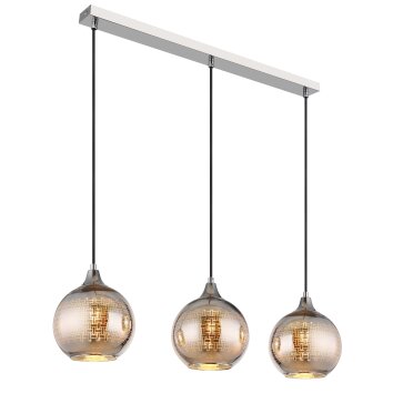 Globo Lourdes Hanglamp Wit, 3-lichts