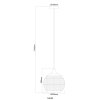 Globo Lourdes Hanglamp Wit, 1-licht