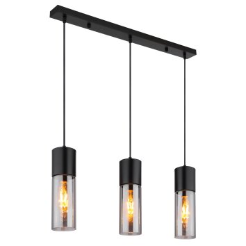 Globo Annika Hanglamp Zwart, 3-lichts