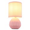 Globo Sylas Tafellamp Roze, 1-licht