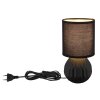Globo Sylas Tafellamp Zwart, 1-licht