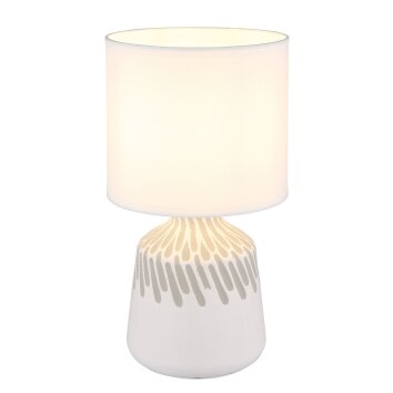 Globo Rela Tafellamp Wit, 1-licht