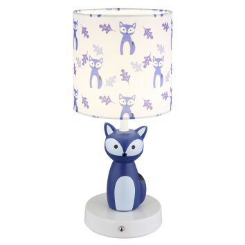 Globo Foxy Tafellamp LED Blauw, Wit, 1-licht