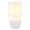 Globo Marble Tafellamp Wit, 1-licht