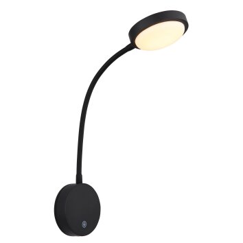 Globo Pegasi Wandlamp LED Zwart, 1-licht