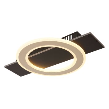 Globo Jayden Plafondlamp LED Zwart, 1-licht