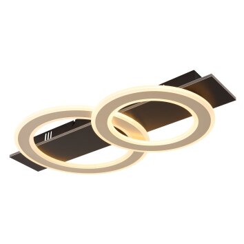 Globo Jayden Plafondlamp LED Zwart, 1-licht