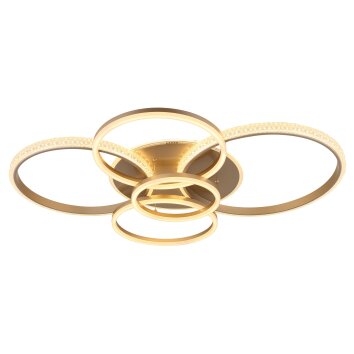 Globo Lorelei Plafondlamp LED Champagne, 1-licht