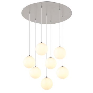 Globo Riha Hanglamp Nikkel mat, 7-lichts