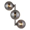 Globo Conor Wandlamp Chroom, Zwart, 3-lichts