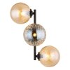 Globo Conor Wandlamp Zwart, 3-lichts