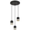 Globo Lucero Hanglamp Zwart, 3-lichts