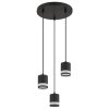 Globo Lucero Hanglamp Zwart, 3-lichts