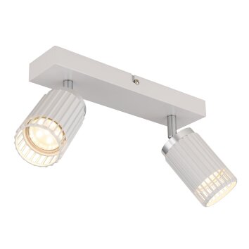 Globo Korben Plafondlamp, Plafondspot Wit, 2-lichts