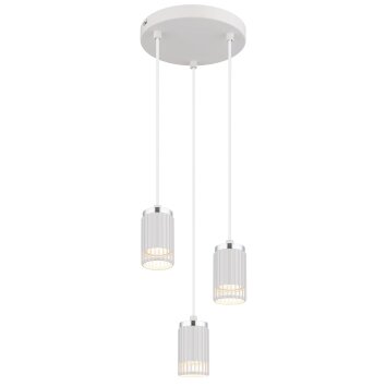 Globo Korben Hanglamp Wit, 3-lichts