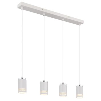 Globo Korben Hanglamp Wit, 4-lichts