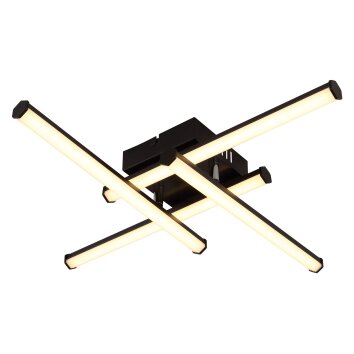 Globo Kirina Plafondlamp LED Zwart, 1-licht