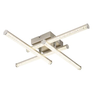 Globo Kirina Plafondlamp LED Nikkel mat, 1-licht