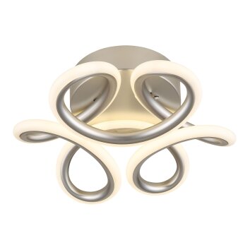 Globo Melisand Plafondlamp LED Zilver, 1-licht