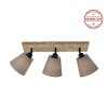 JUST LIGHT GERDA MICHEL Plafondlamp, Plafondspot Natuurlijke kleuren, Zwart, 3-lichts