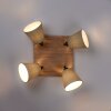JUST LIGHT GERDA MICHEL Plafondlamp, Plafondspot Natuurlijke kleuren, Zwart, 4-lichts