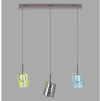 Paul Neuhaus Verlichting Zula Hanglamp LED Bruin, 3-lichts