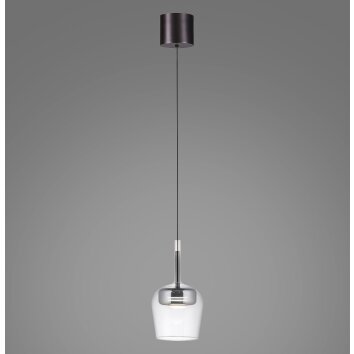 Paul Neuhaus Q-Serie Q-Kon Hanglamp LED Bruin, 1-licht, Afstandsbediening