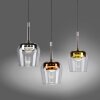 Paul Neuhaus Q-Serie Q-Kon Hanglamp LED Bruin, 3-lichts, Afstandsbediening